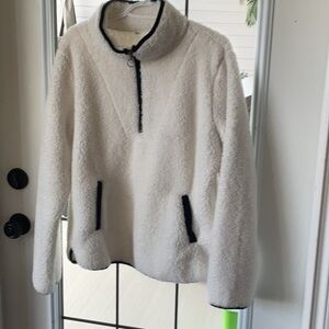 Women's White Fleece Jacket